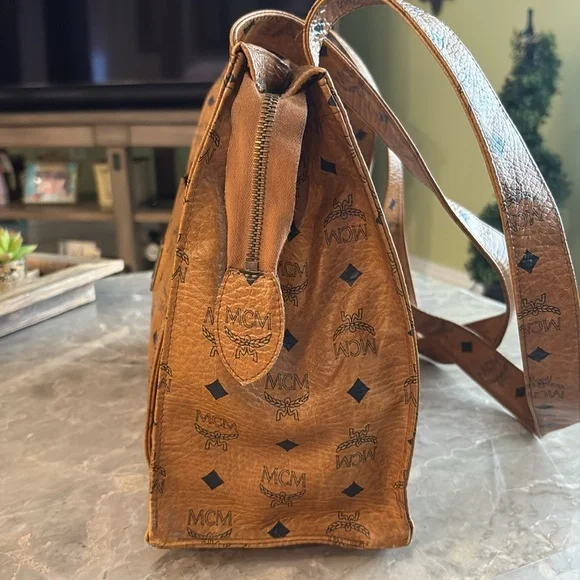 MCM Brown Monogram Tote Bag - Picture 7 of 16